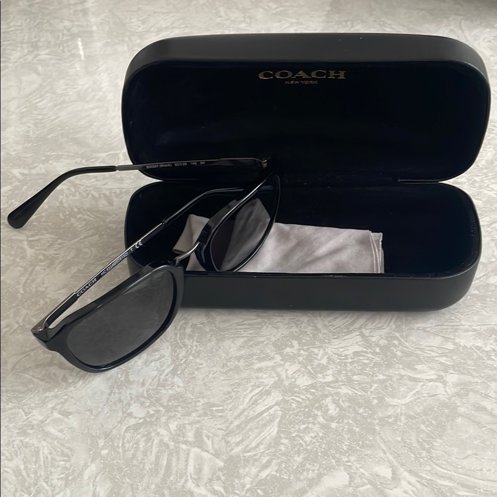 Coach Black Sunglasses with Matching Hard Case